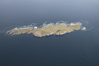 General oblique aerial view of the Isle of May, looking E.