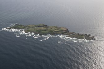 General oblique aerial view of the Isle of May, looking W.