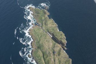 General oblique aerial view of the Isle of May, looking S.