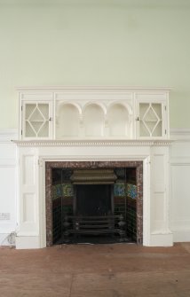 Queen's Craig. Ground Floor. Room 3. Detail of fireplace.