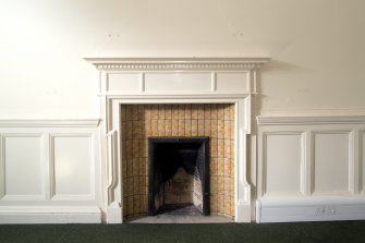 Queen's Craig. Ground Floor. Room 4. Detail of fireplace.