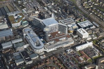 Oblique aerial view of the New Southern General Hospital, looking NE.