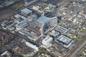 Oblique aerial view of the New Southern General Hospital, looking NNW.