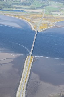 Oblique aerial view of the bridge across the Dornoch Firth, looking NNW.