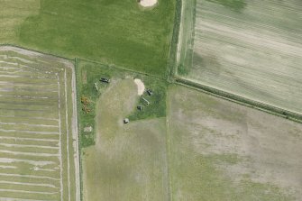 Oblique aerial view of Fearn Airfield military camp, looking SE.
