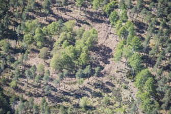 Oblique aerial view of the earthwork, looking WSW.