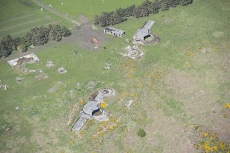 Oblique aerial view of North Sutor Coastal Battery, looking NNE.