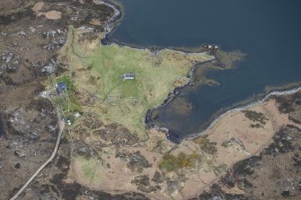 Oblique aerial view of Portlevorchy, looking S.