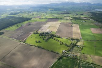 General oblique aerial view centred on Kilcoy Castle, looking NW.