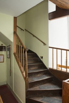 Durisdeer Parish Church. View of staircase leading to South gallery.