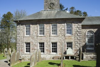 Durisdeer Parish Church. View of session house from South.