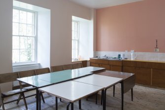 Durisdeer Parish Church. Session House. First floor. Kitchen. General view from South West.