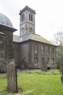 Durisdeer Parish Church. View of Session House from North West.