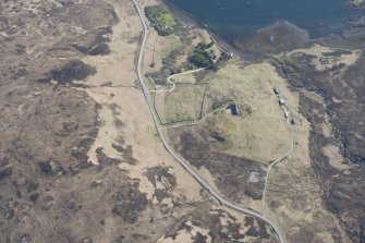 Oblique aerial view of the township and lazy beds at Unipoll, looking NE.