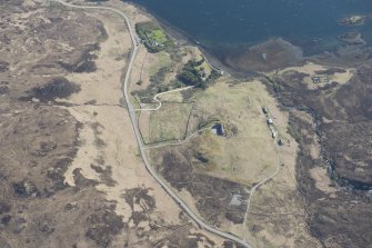 Oblique aerial view of the township and lazy beds at Unipoll, looking NE.