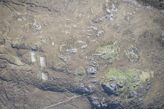 Oblique aerial view of Mellangaun gun emplacement, looking E.