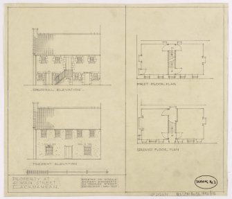 Plan and elevation of 41 Main Street, Clackmannan