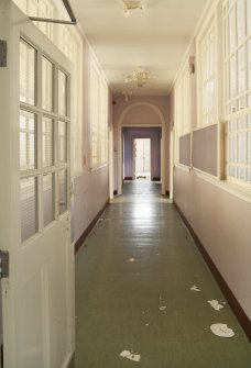 General view of corridor above sports hall.