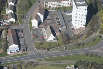 Oblique aerial view of St Mark's Episcopal Church, looking ESE.