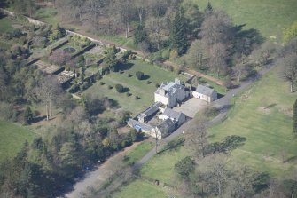 Oblique aerial view of Greenbank House, looking W.