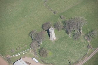 Oblique aerial view of Wallace's Monument, looking N.