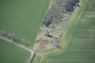 Oblique aerial view of Macrae's Monument, looking SW.