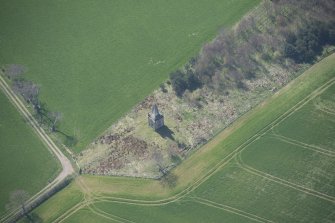 Oblique aerial view of Macrae's Monument, looking SSW.