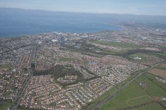 Oblique aerial view of Ayr, looking NW.