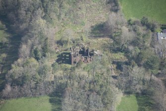 Oblique aerial view of Dalmore House, looking NW.