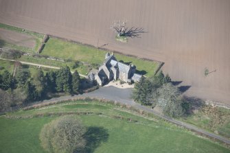 Oblique aerial view of Stair House, looking NW.