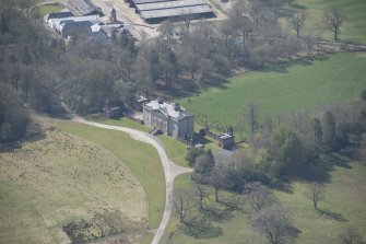 Oblique aerial view of Auchinleck House, looking SSW.
