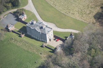 Oblique aerial view of Auchinleck House, looking NE.