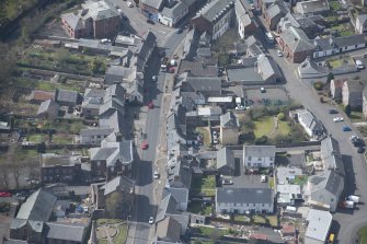 Oblique aerial view of Newmilns Tower, looking WSW.