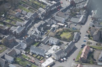 Oblique aerial view of Newmilns Tower, looking SW.