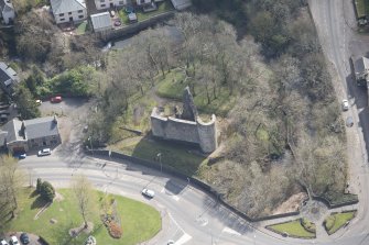 Oblique aerial view of Avondale Castle, looking SSE.