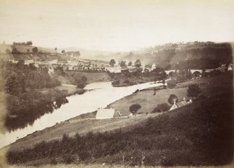 Distant view of Kirkfieldbank village.