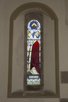 Baptistry. Stained glass window (Sanctus Kieran).