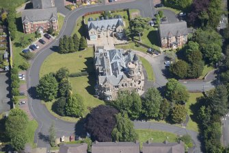 Oblique aerial view of Craigend Park House, looking NE.