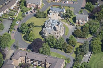 Oblique aerial view of Craigend Park House, looking N.