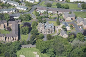 Oblique aerial view of Craigend Park House, looking WNW.