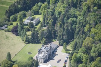 Oblique aerial view of Melville Castle, looking WSW.