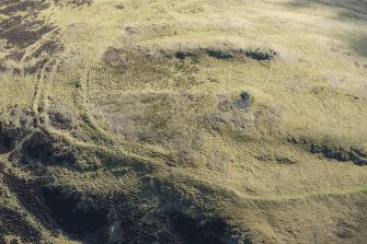 Oblique aerial view of the White Meldon, looking W.