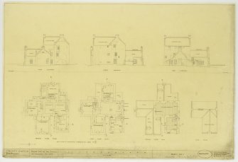 Floor plans and elevations, Cromey Castle, Banffshire