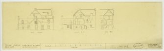 Sections and south elevation plans, Cromey Castle, Banffshire