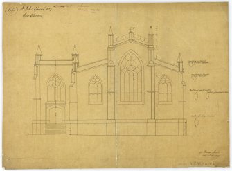 One of copy set of plans by William Burn: No 7-East Elevation
Signed and Dated "131 George Street   March 18th 1829"