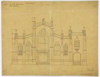 One of copy set of plans by William Burn: No 6-West Elevation
Signed and Dated "131 George Street   March 18th 1829"