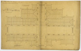 One of copy set of plans by William Burn: No 3-Plan of the Nave and Transept, also the roofs of Aisles
Signed and Dated "131 George Street   March 18th 1829"
