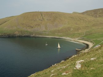 St Kilda. General view across Village Bay to Mullach Sgar.