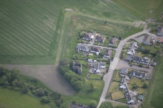 Oblique aerial view of Blairfindy Castle, looking ESE.