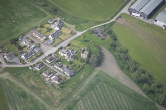 Oblique aerial view of Blairfindy Castle, looking WSW.